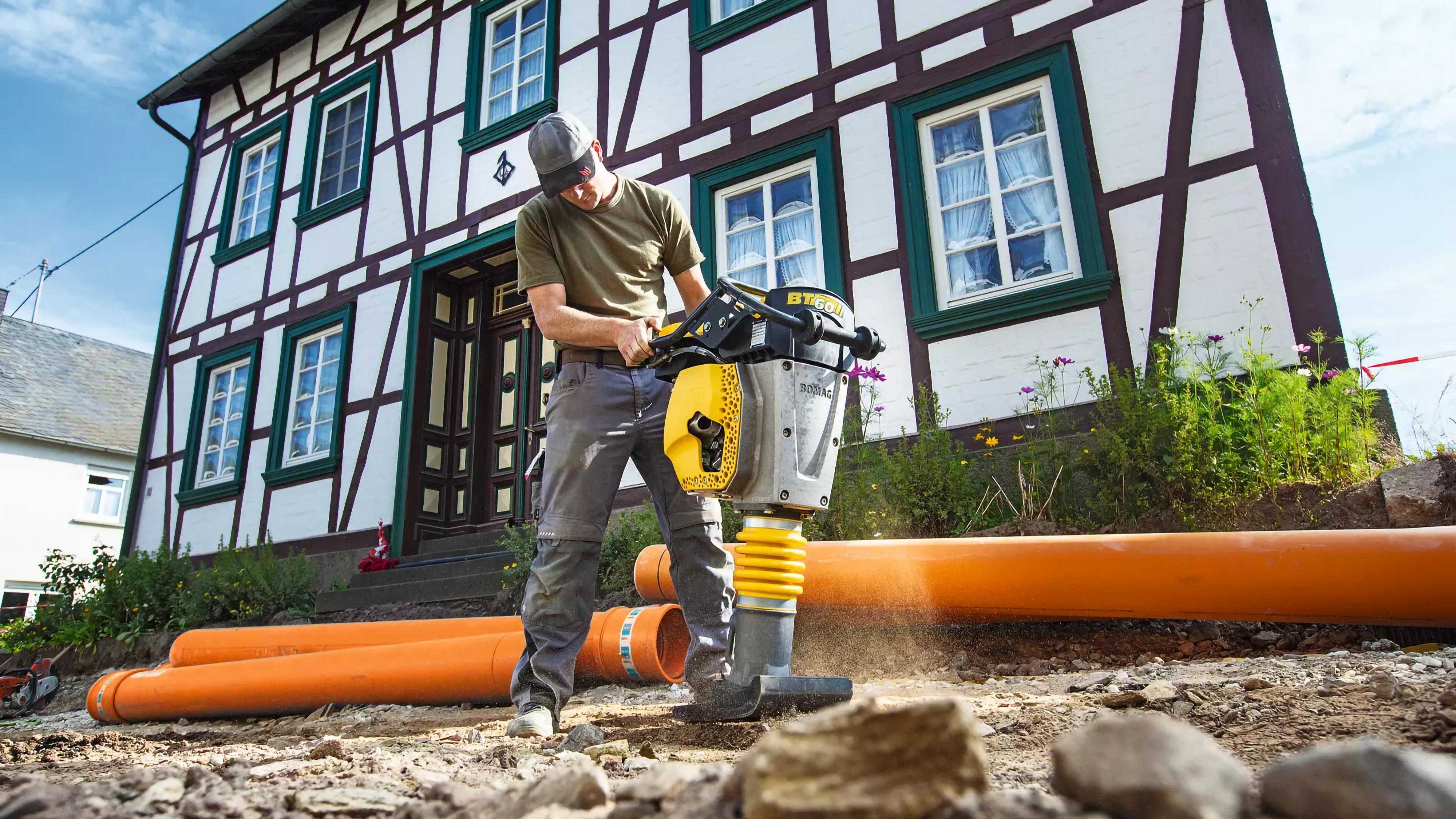 Bomag Stampfer auf der baustelle Link zur Verkaufsseite
