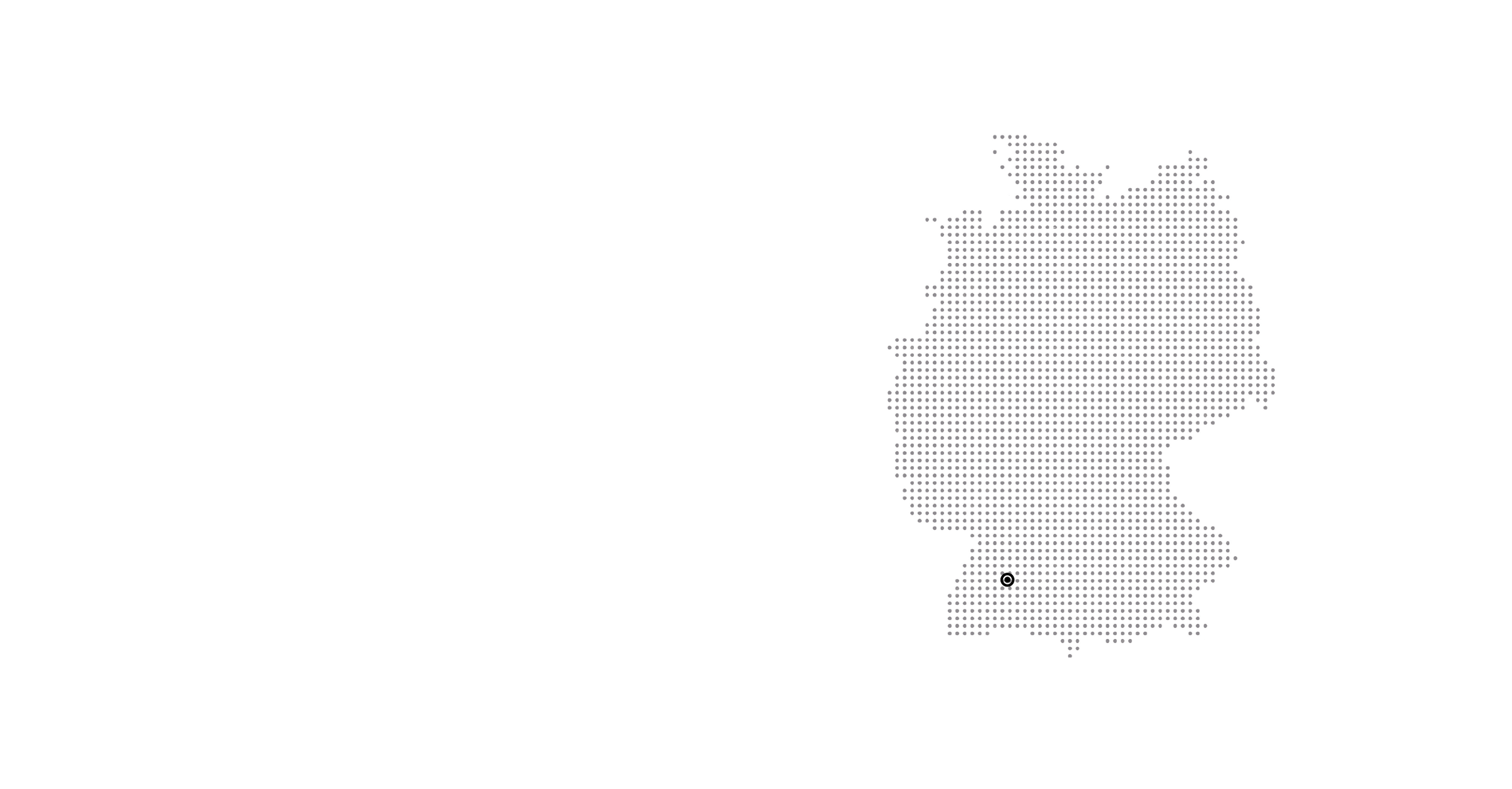 Deutschland karte mit Standort eingezeichnet 