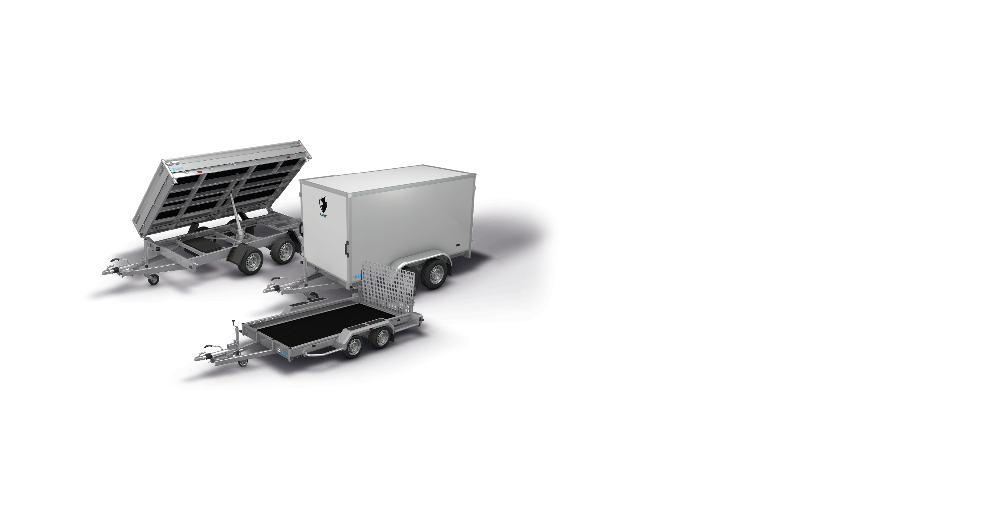 Hapertanhänger auf weißem Hintergrund